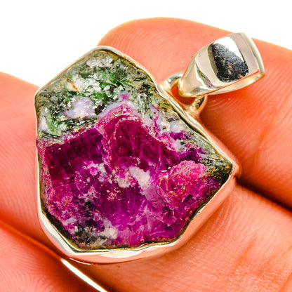 Ruby Zoisite Pendants handcrafted by Ana Silver Co - PD9679