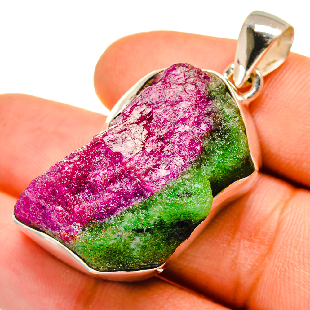 Ruby Zoisite Pendants handcrafted by Ana Silver Co - PD9680