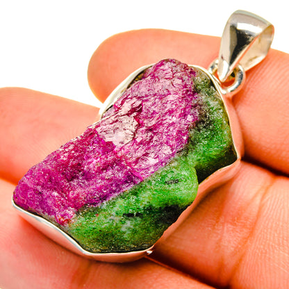 Ruby Zoisite Pendants handcrafted by Ana Silver Co - PD9680