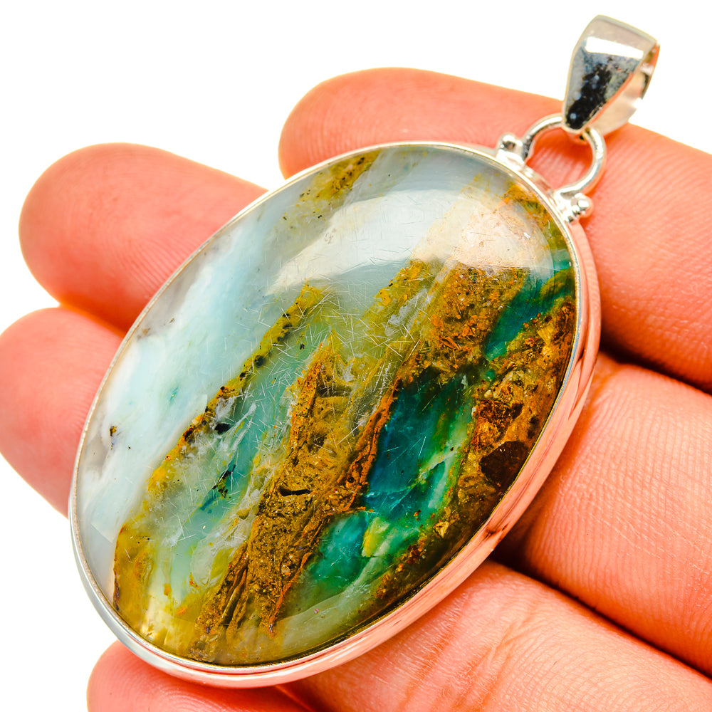 Peruvian Opal Pendants handcrafted by Ana Silver Co - PD9684