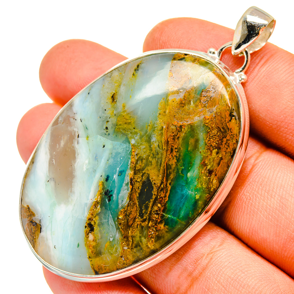 Peruvian Opal Pendants handcrafted by Ana Silver Co - PD9686