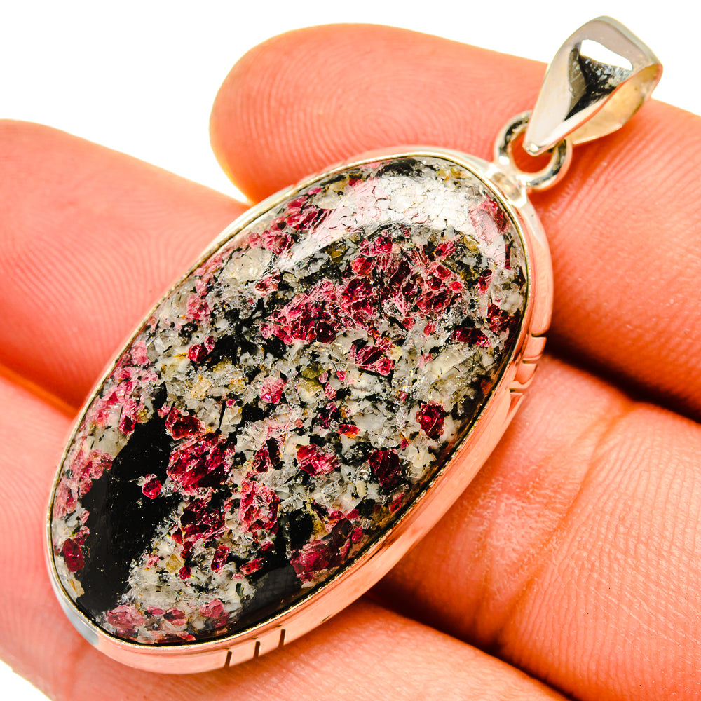 Russian Eudialyte Pendants handcrafted by Ana Silver Co - PD9688