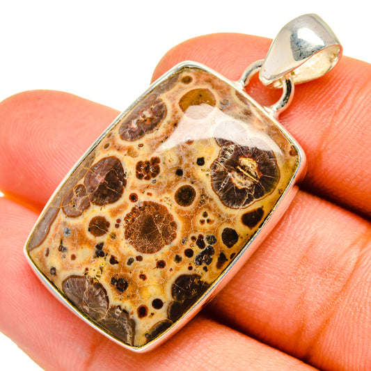 Mushroom Rhyolite Pendants handcrafted by Ana Silver Co - PD9690