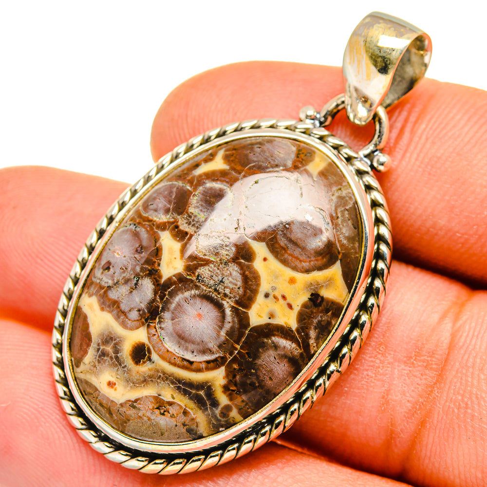 Mushroom Rhyolite Pendants handcrafted by Ana Silver Co - PD9692
