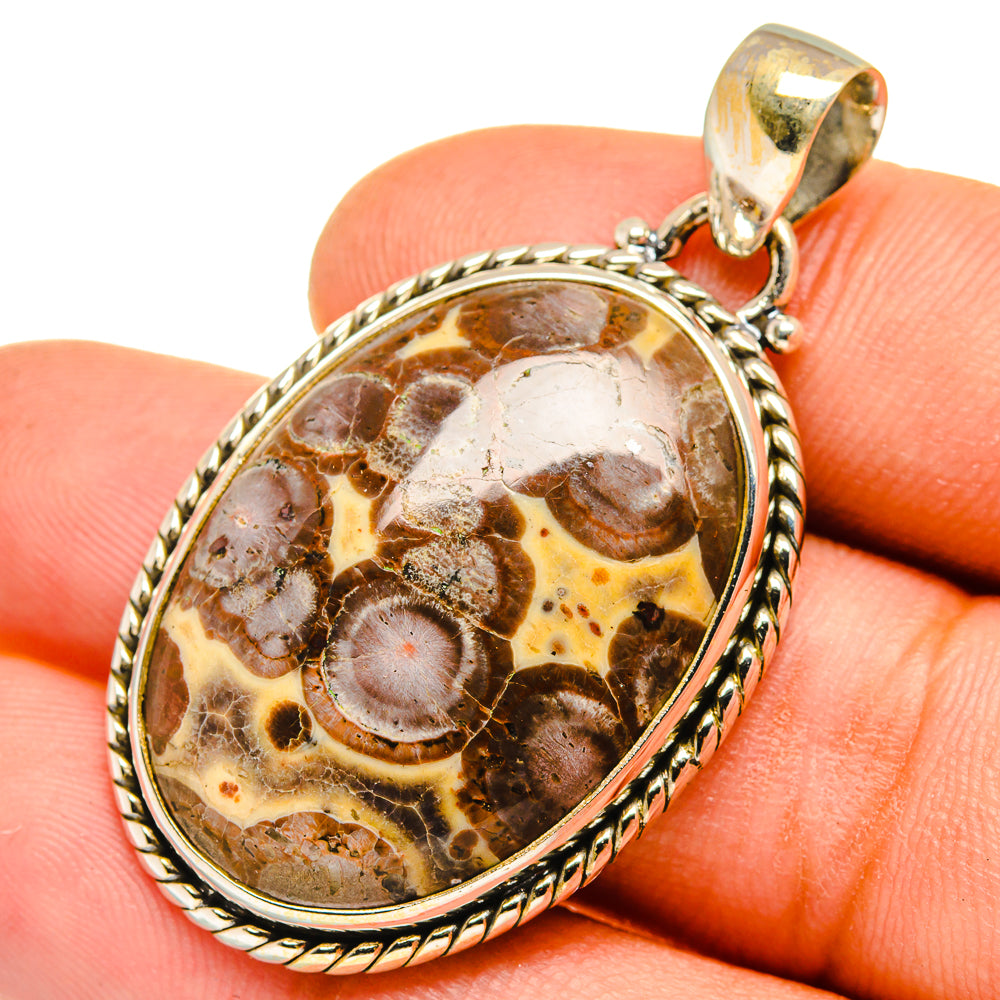 Mushroom Rhyolite Pendants handcrafted by Ana Silver Co - PD9692