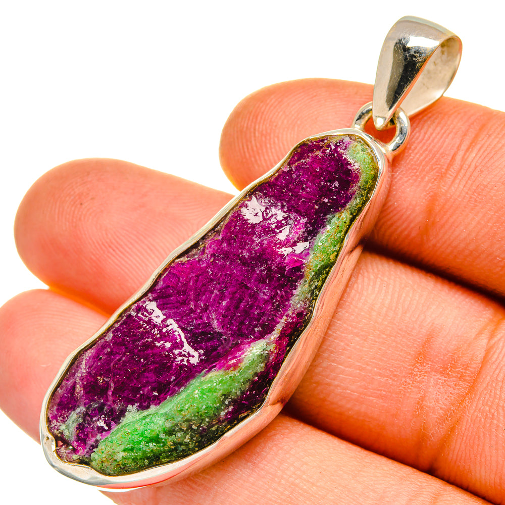 Ruby Zoisite Pendants handcrafted by Ana Silver Co - PD9696