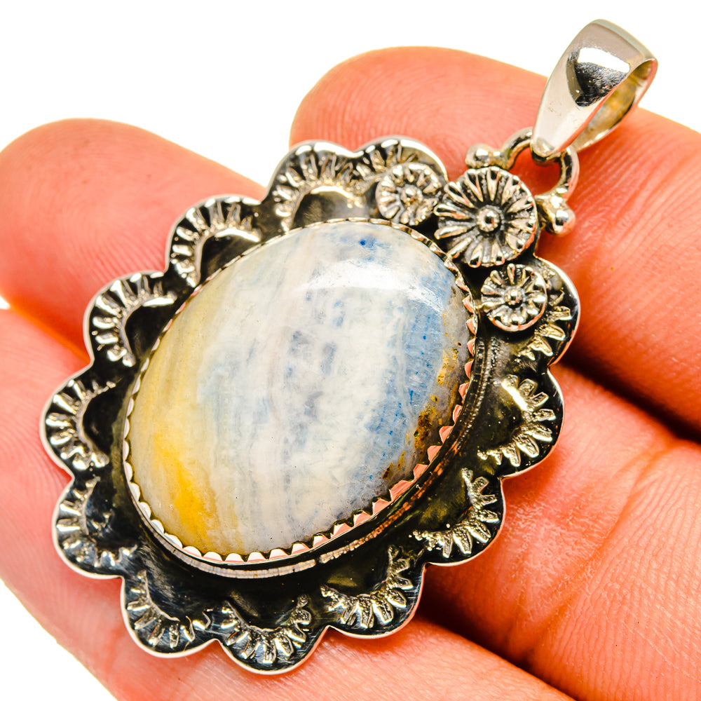 Blue Scheelite Pendants handcrafted by Ana Silver Co - PD9706