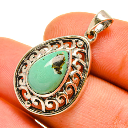 Tibetan Turquoise Pendants handcrafted by Ana Silver Co - PD9723