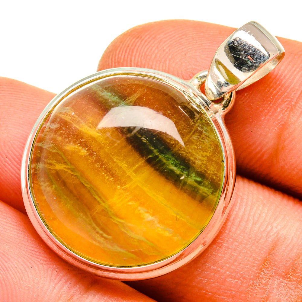Green Fluorite Pendants handcrafted by Ana Silver Co - PD9725