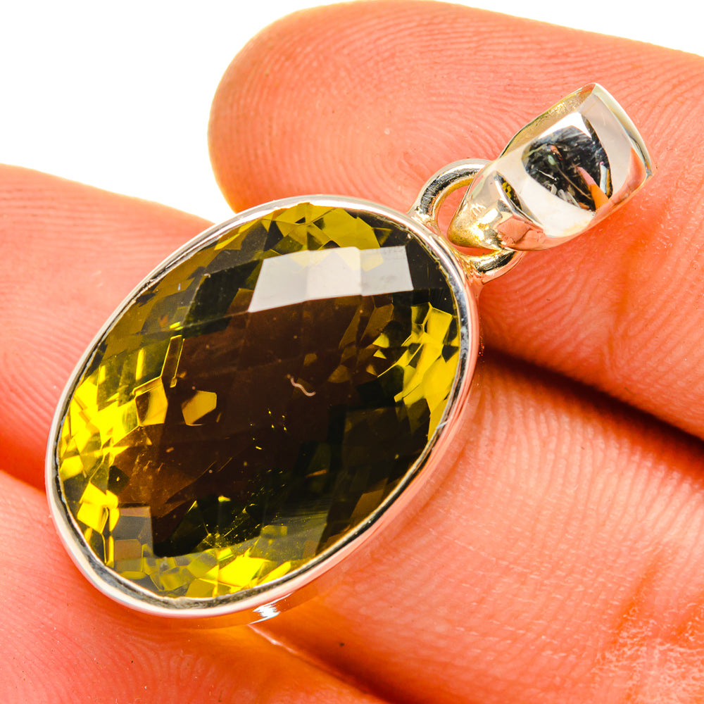 Olive Quartz Pendants handcrafted by Ana Silver Co - PD9728