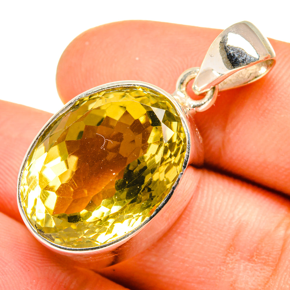 Lemon Quartz Pendants handcrafted by Ana Silver Co - PD9729