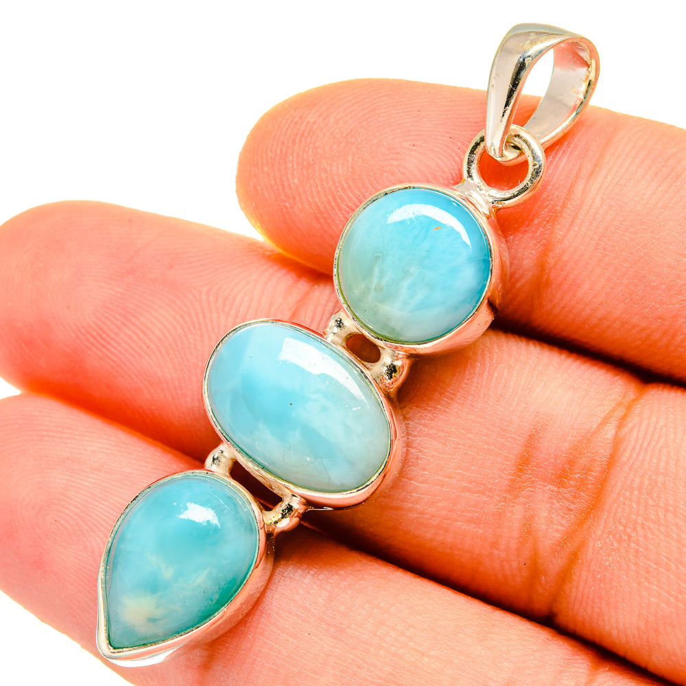 Larimar Pendants handcrafted by Ana Silver Co - PD9738