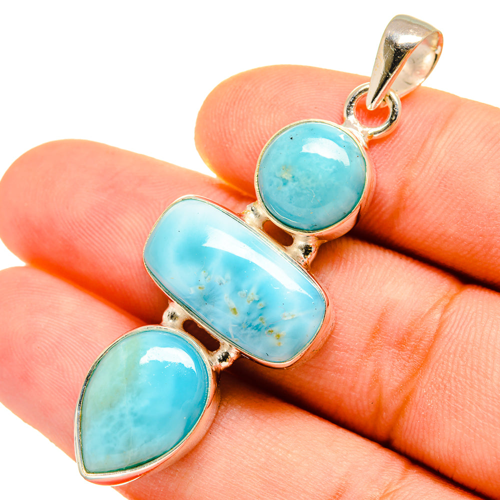 Larimar Pendants handcrafted by Ana Silver Co - PD9739