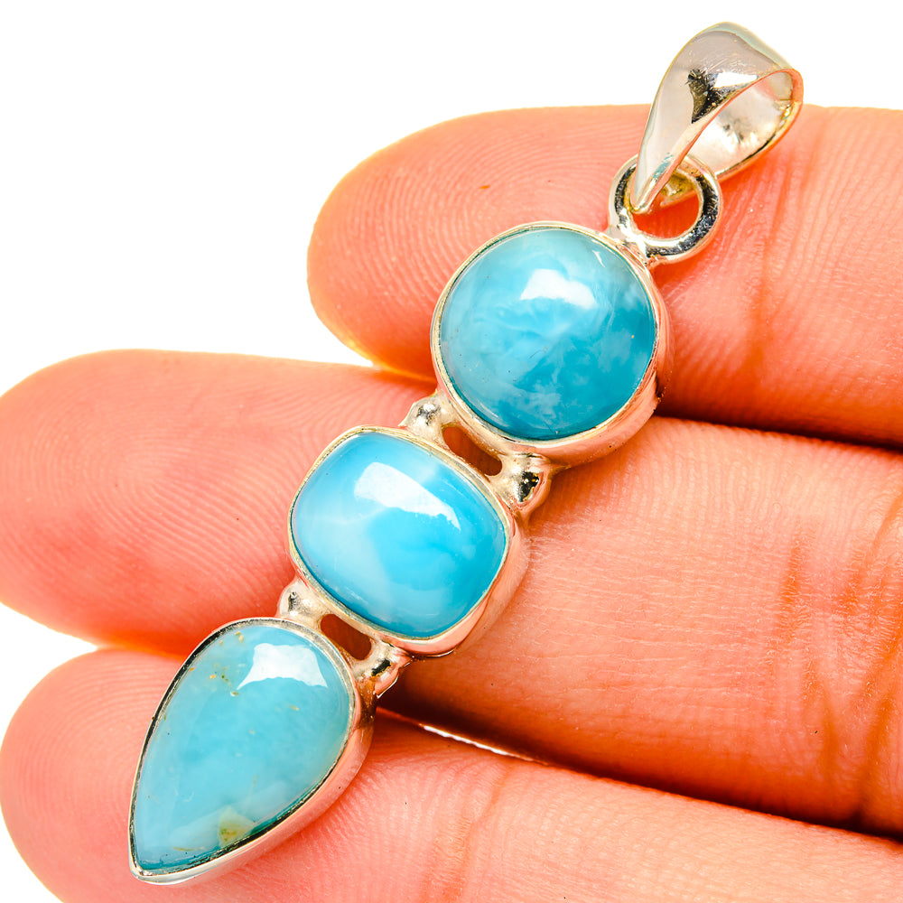 Larimar Pendants handcrafted by Ana Silver Co - PD9740