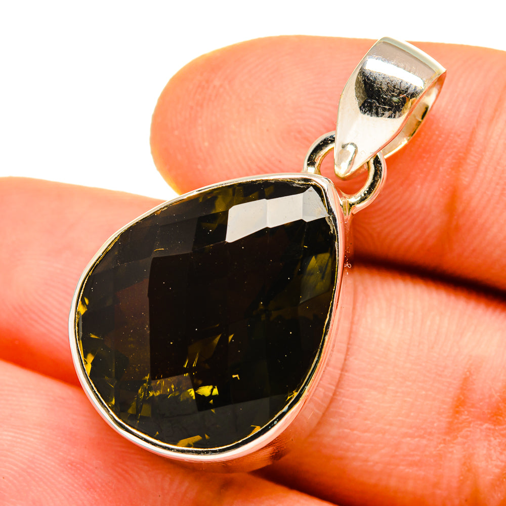 Olive Quartz Pendants handcrafted by Ana Silver Co - PD9748