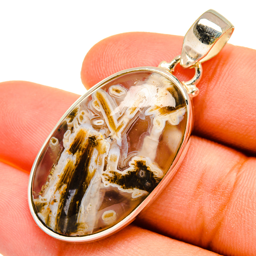 Turkish Tube Agate Pendants handcrafted by Ana Silver Co - PD9761