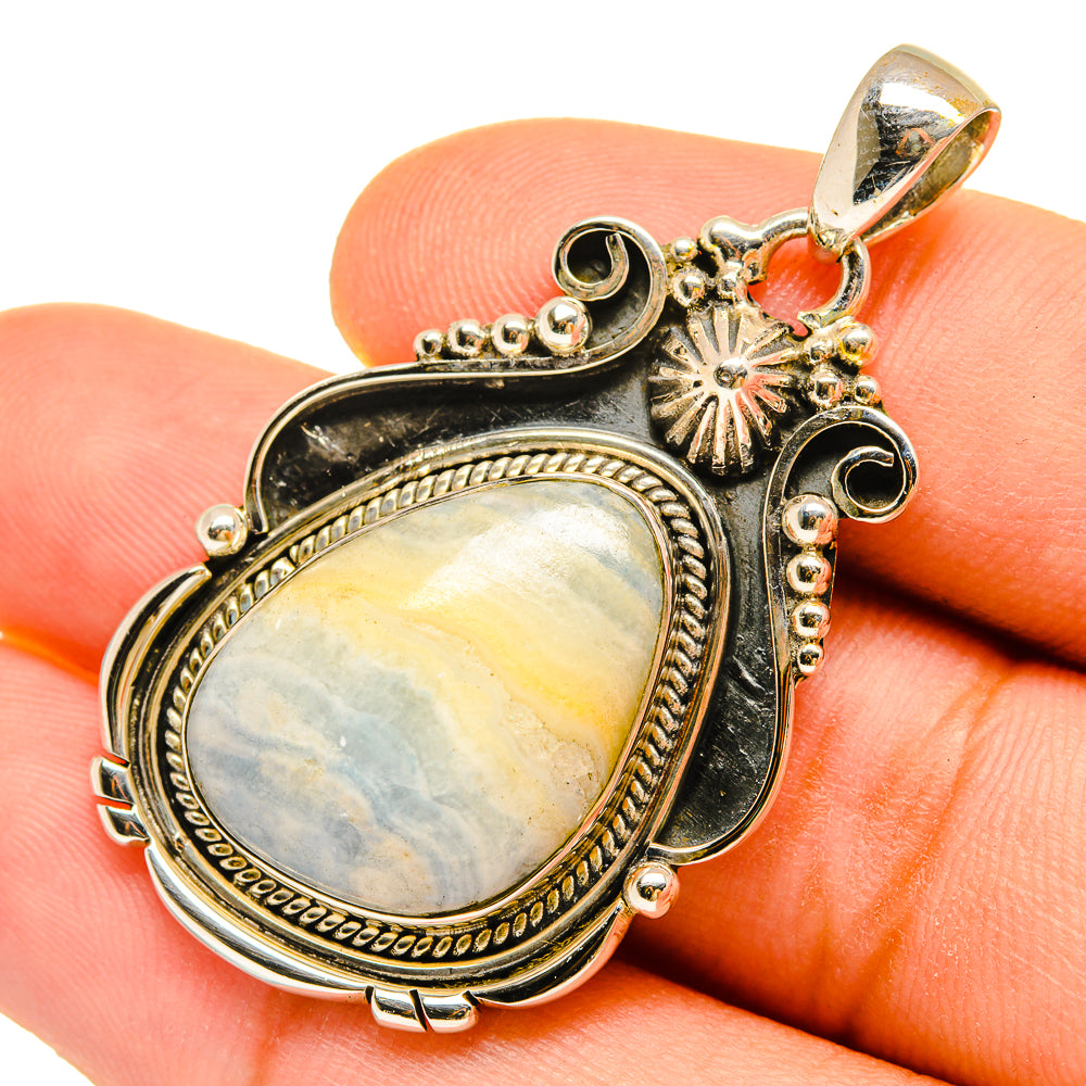Blue Scheelite Pendants handcrafted by Ana Silver Co - PD9782
