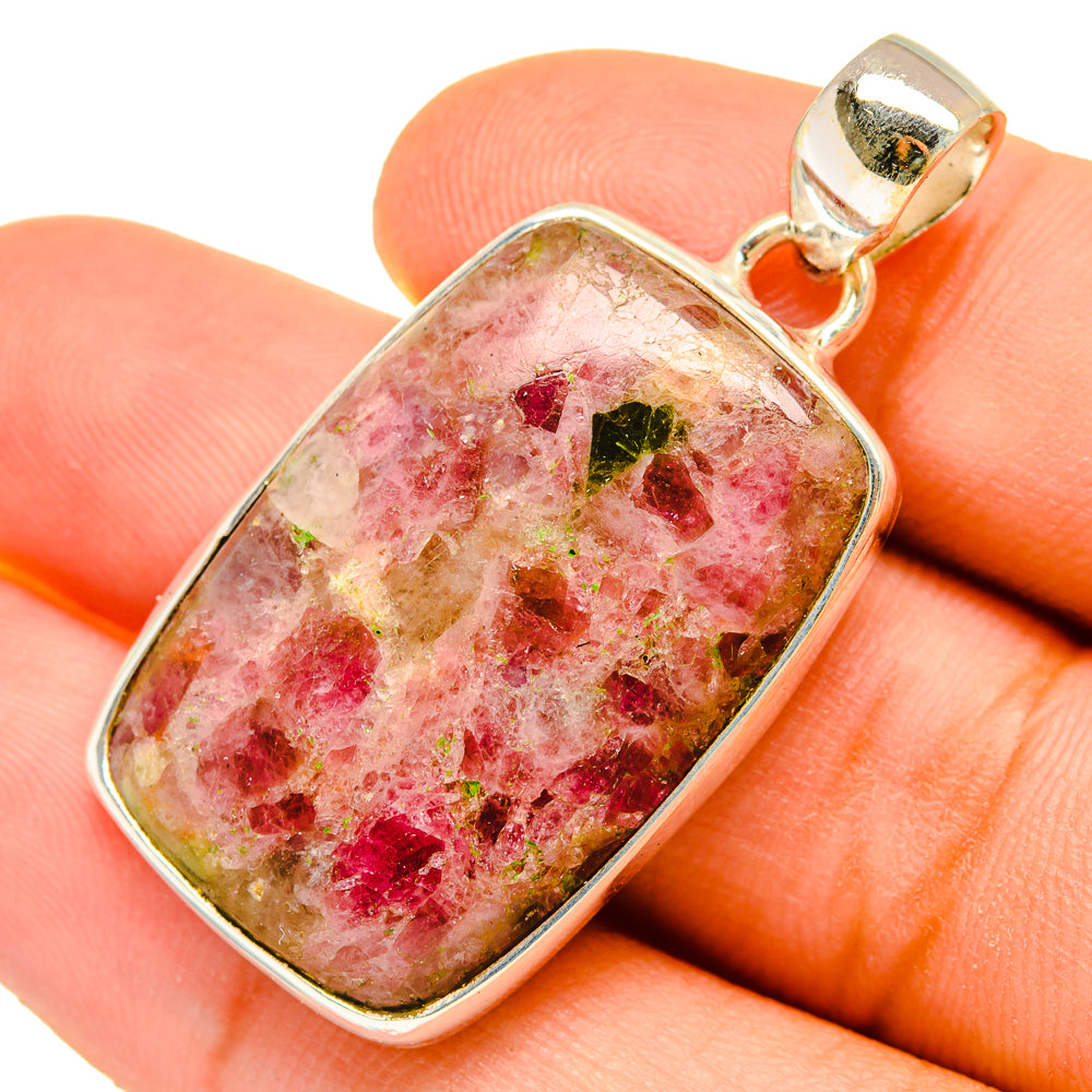 Pink Tourmaline Pendants handcrafted by Ana Silver Co - PD9784