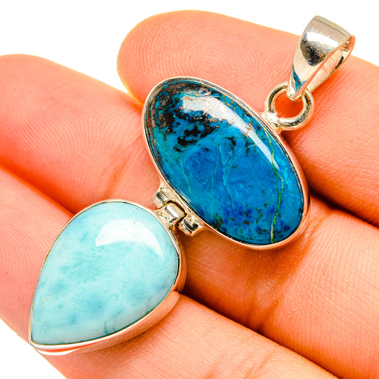 Chrysocolla Pendants handcrafted by Ana Silver Co - PD9787