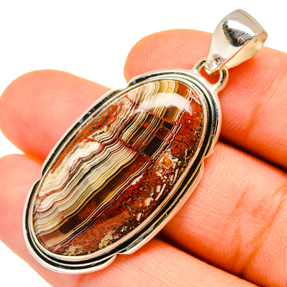 Crazy Lace Agate Pendants handcrafted by Ana Silver Co - PD9795