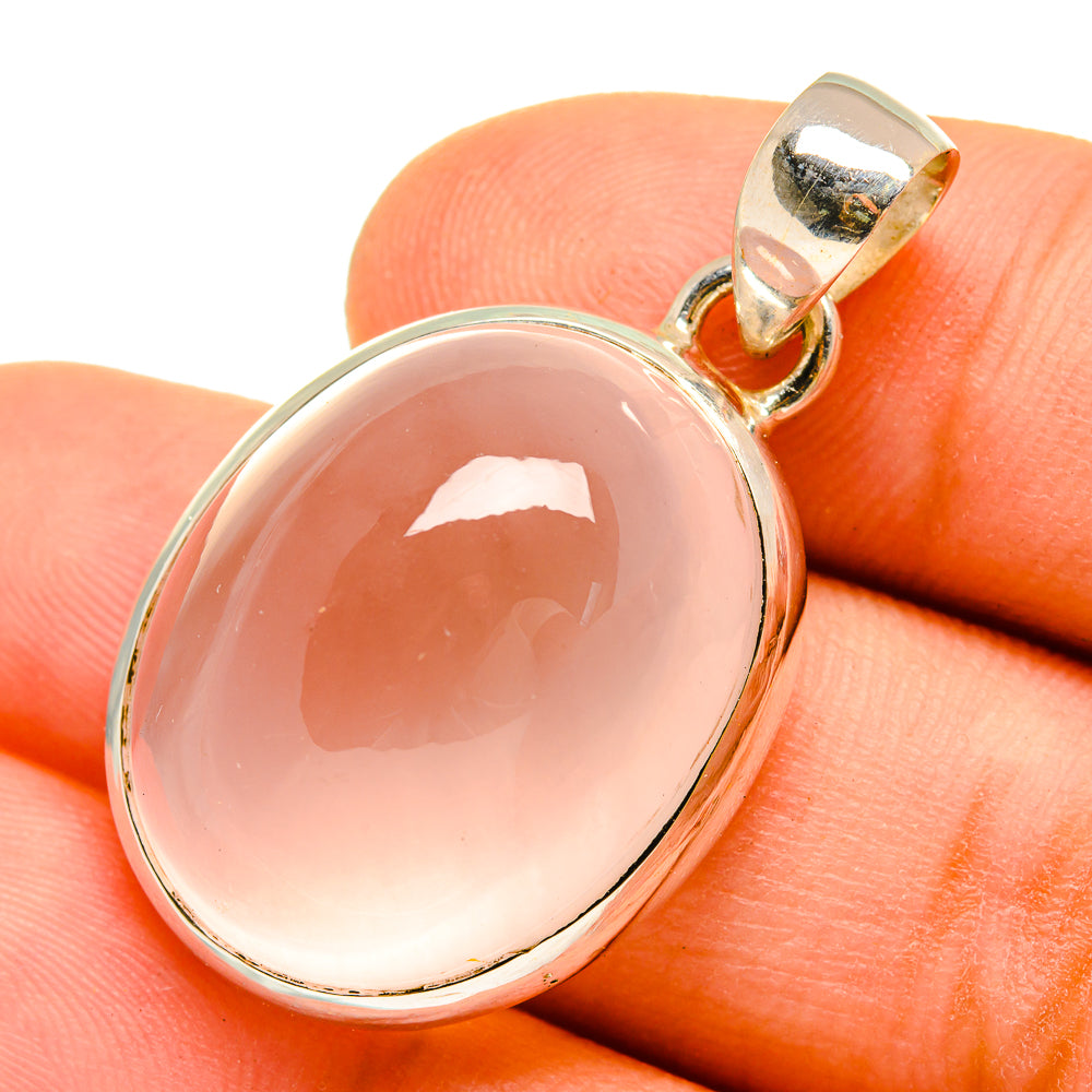 Rose Quartz Pendants handcrafted by Ana Silver Co - PD9800