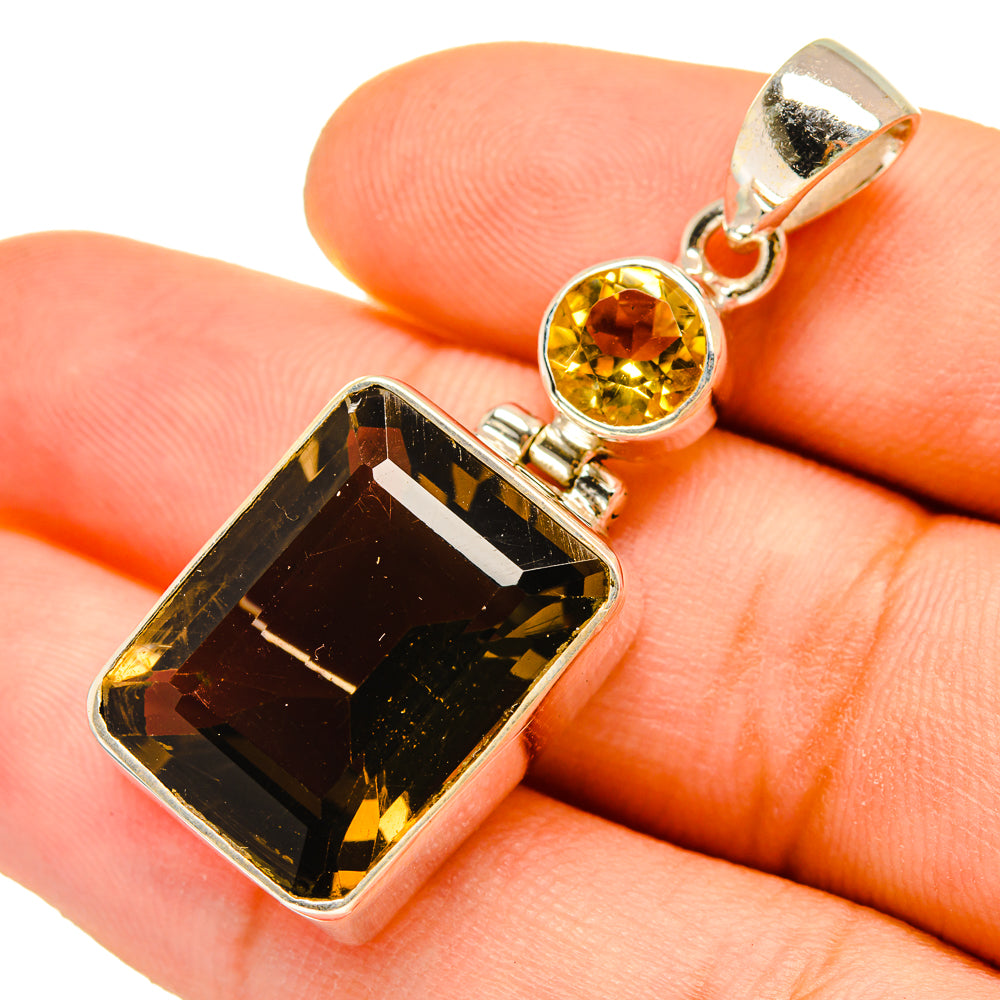 Smoky Quartz Pendants handcrafted by Ana Silver Co - PD9808