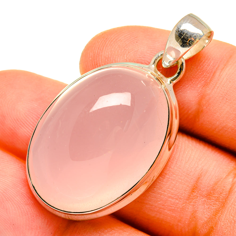 Rose Quartz Pendants handcrafted by Ana Silver Co - PD9812