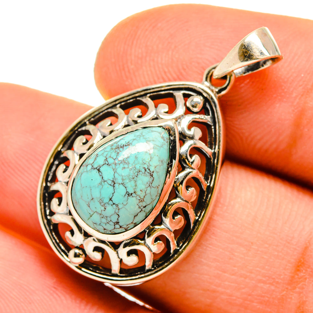 Tibetan Turquoise Pendants handcrafted by Ana Silver Co - PD9813