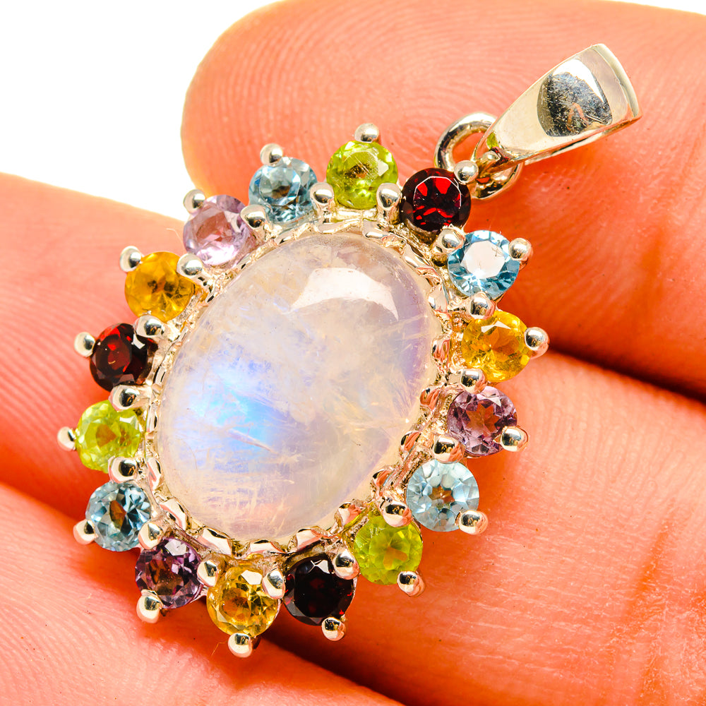 Rainbow Moonstone Pendants handcrafted by Ana Silver Co - PD9814