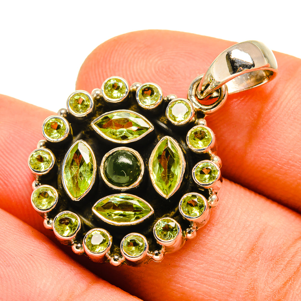 Green Tourmaline Pendants handcrafted by Ana Silver Co - PD9816