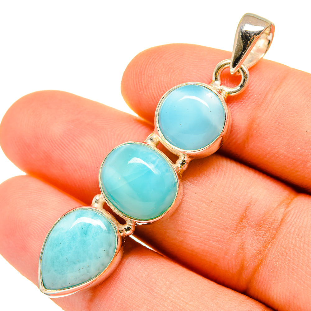 Larimar Pendants handcrafted by Ana Silver Co - PD9817