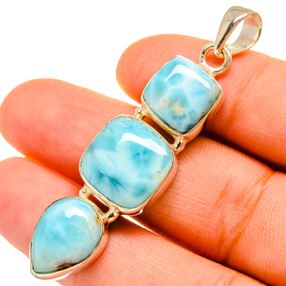 Larimar Pendants handcrafted by Ana Silver Co - PD9819