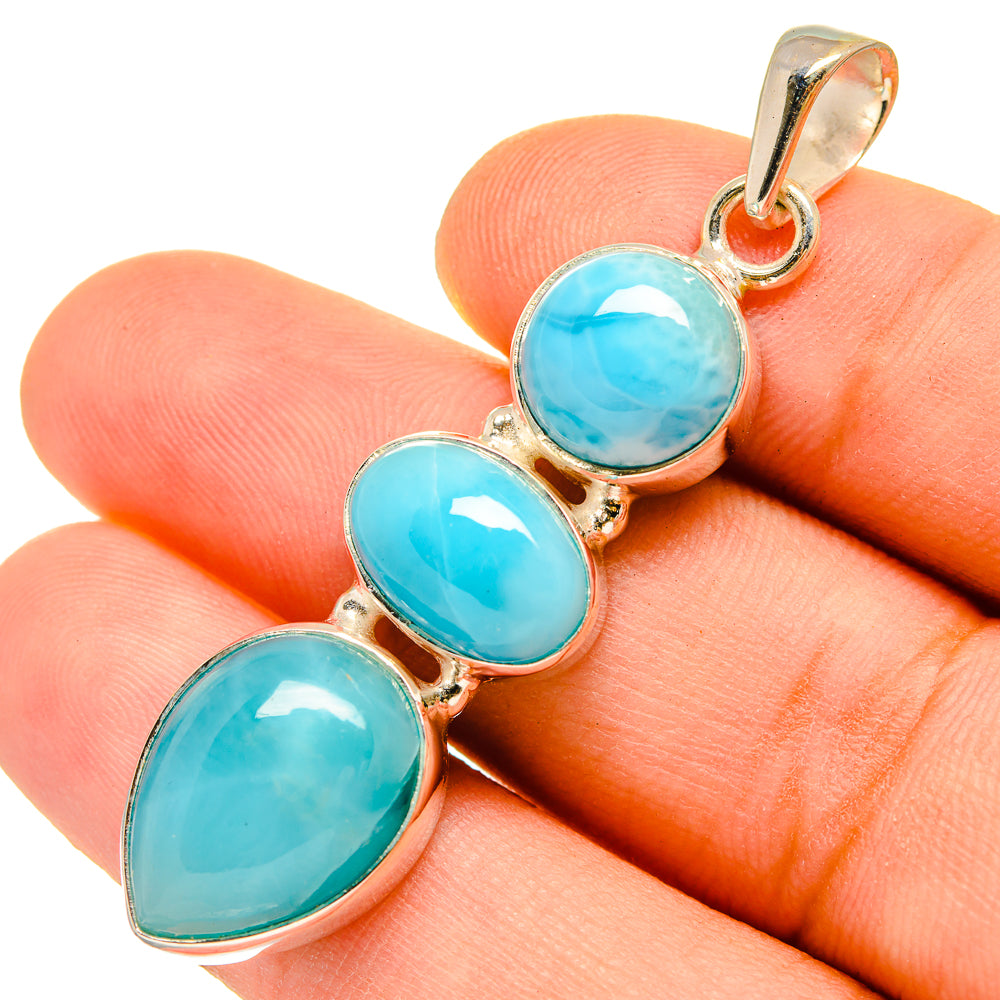 Larimar Pendants handcrafted by Ana Silver Co - PD9820