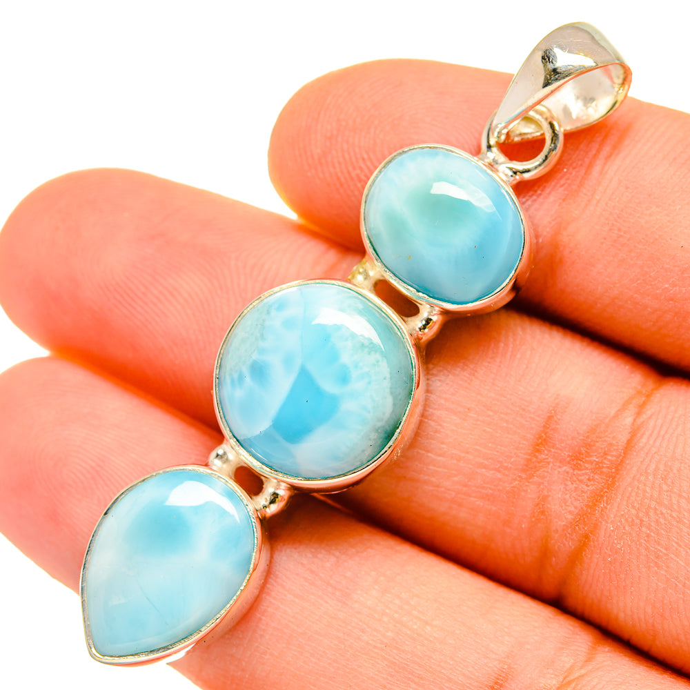 Larimar Pendants handcrafted by Ana Silver Co - PD9821