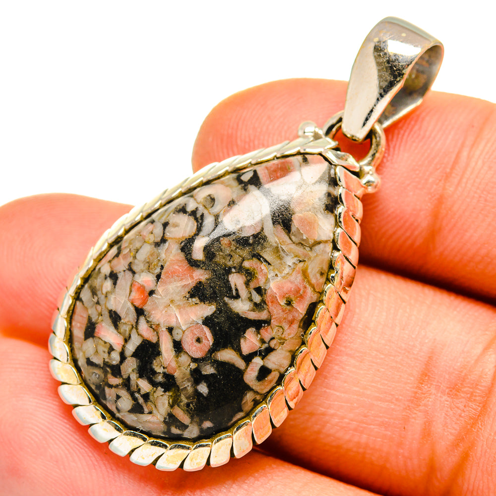 Crinoid Fossil Pendants handcrafted by Ana Silver Co - PD9837