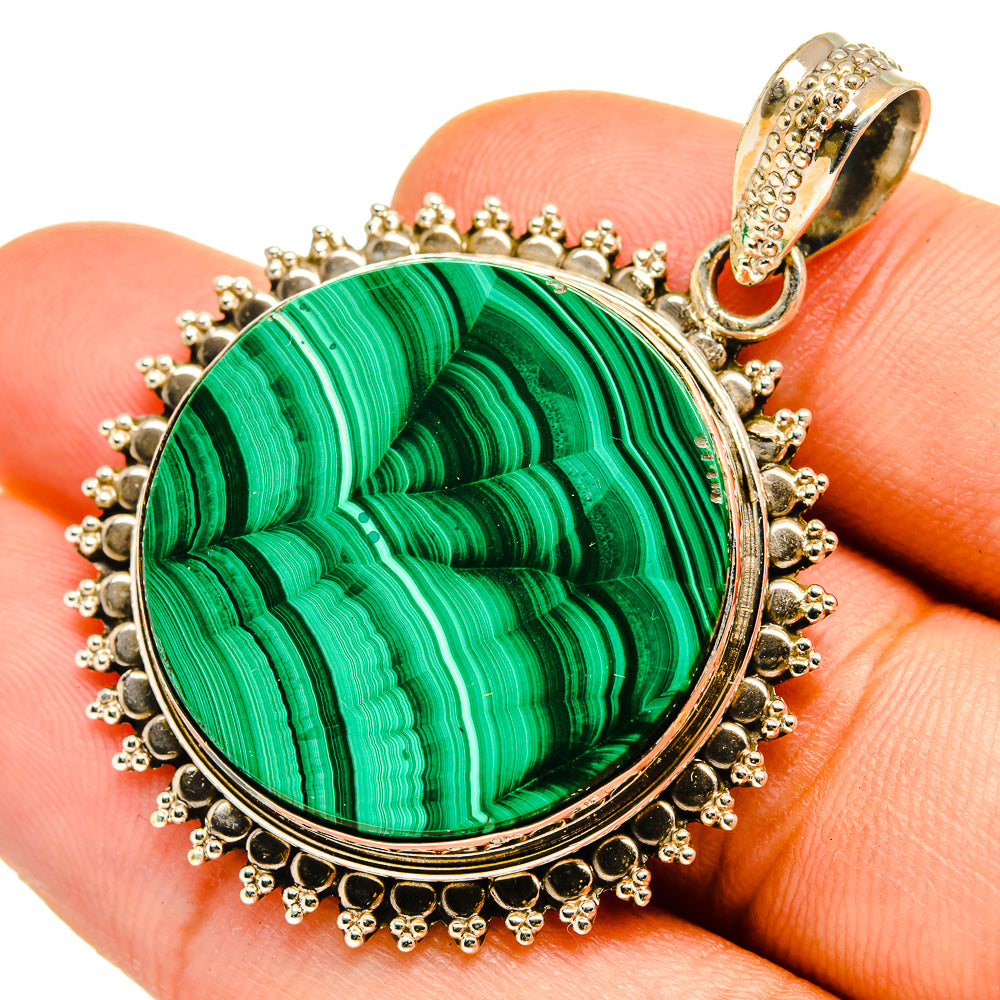 Malachite Pendants handcrafted by Ana Silver Co - PD9842