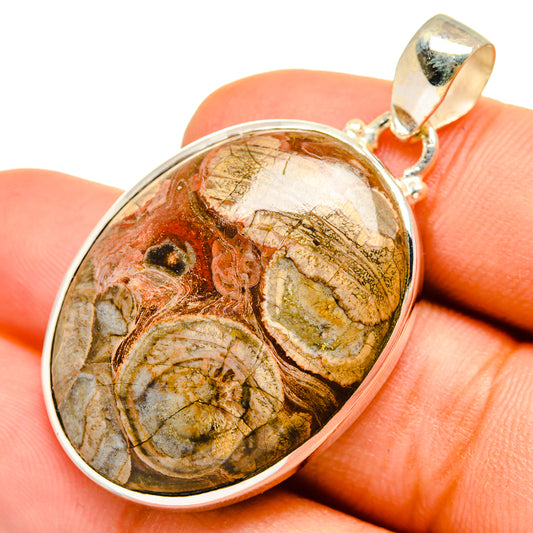 Mushroom Rhyolite Pendants handcrafted by Ana Silver Co - PD9846