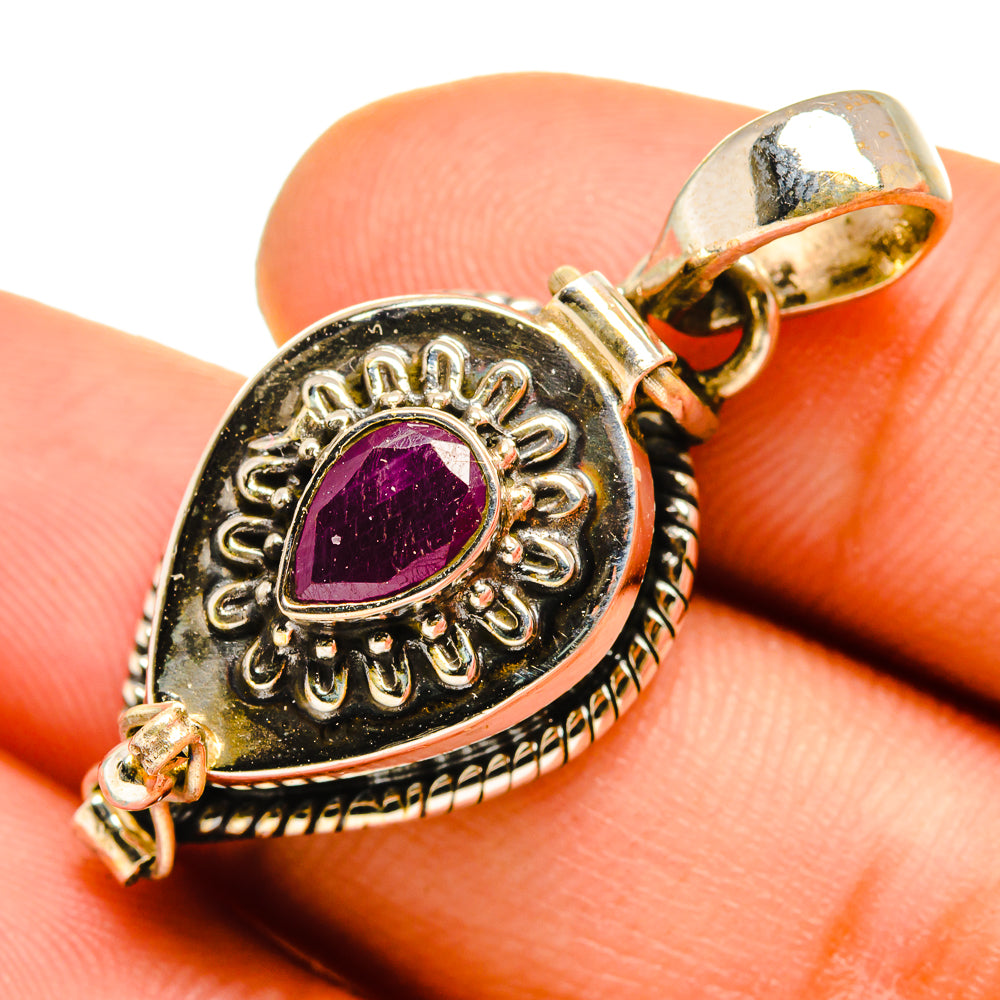 Ruby Pendants handcrafted by Ana Silver Co - PD9864