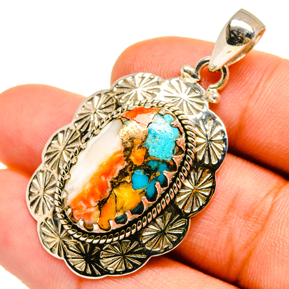 Spiny Oyster Turquoise Pendants handcrafted by Ana Silver Co - PD9869