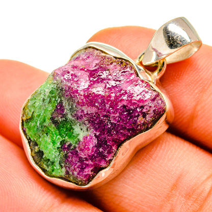 Ruby Zoisite Pendants handcrafted by Ana Silver Co - PD9876
