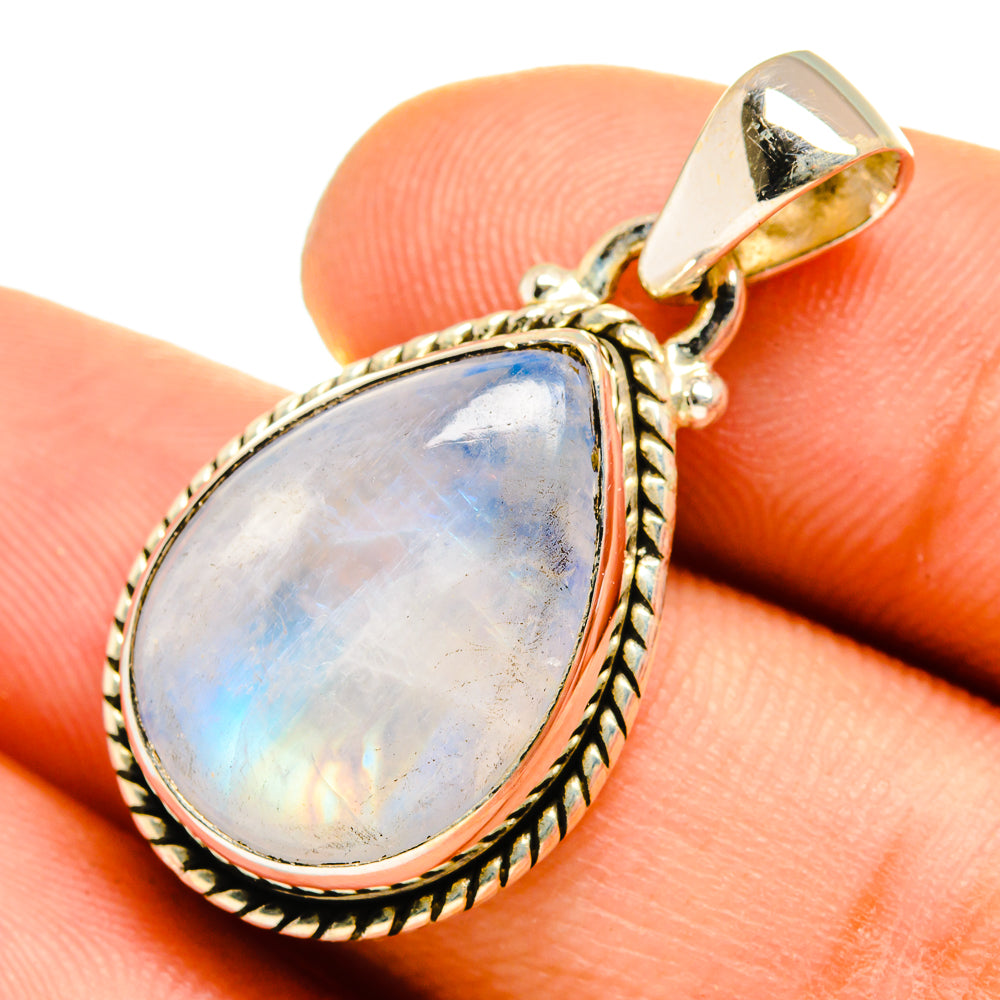Rainbow Moonstone Pendants handcrafted by Ana Silver Co - PD9877