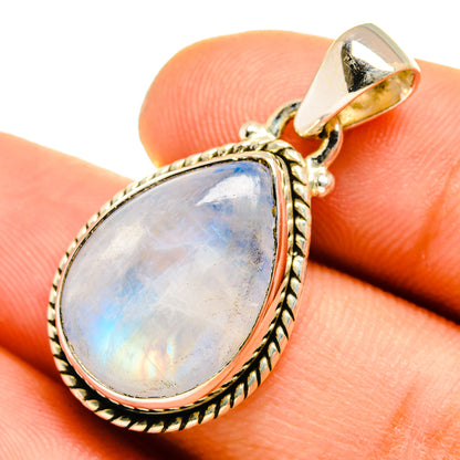 Rainbow Moonstone Pendants handcrafted by Ana Silver Co - PD9877