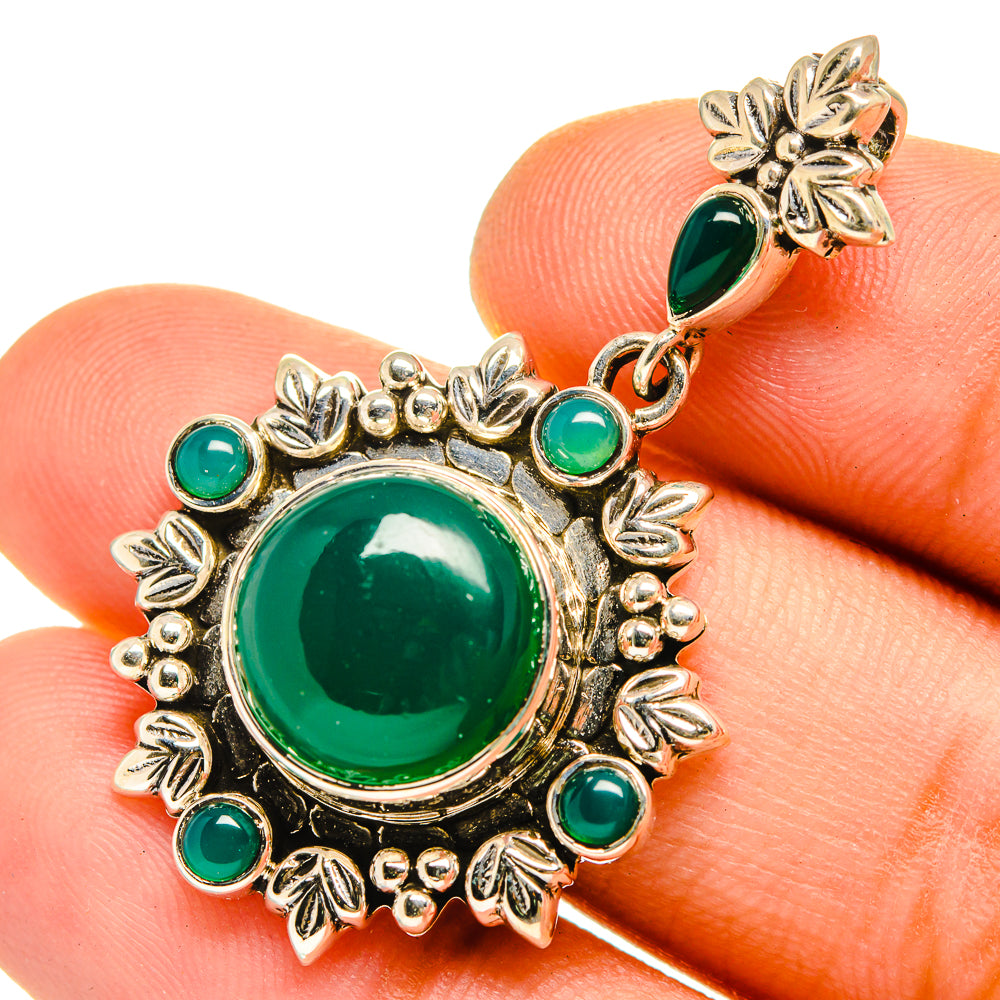 Green Onyx Pendants handcrafted by Ana Silver Co - PD9880