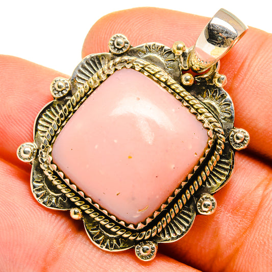 Pink Opal Pendants handcrafted by Ana Silver Co - PD9884