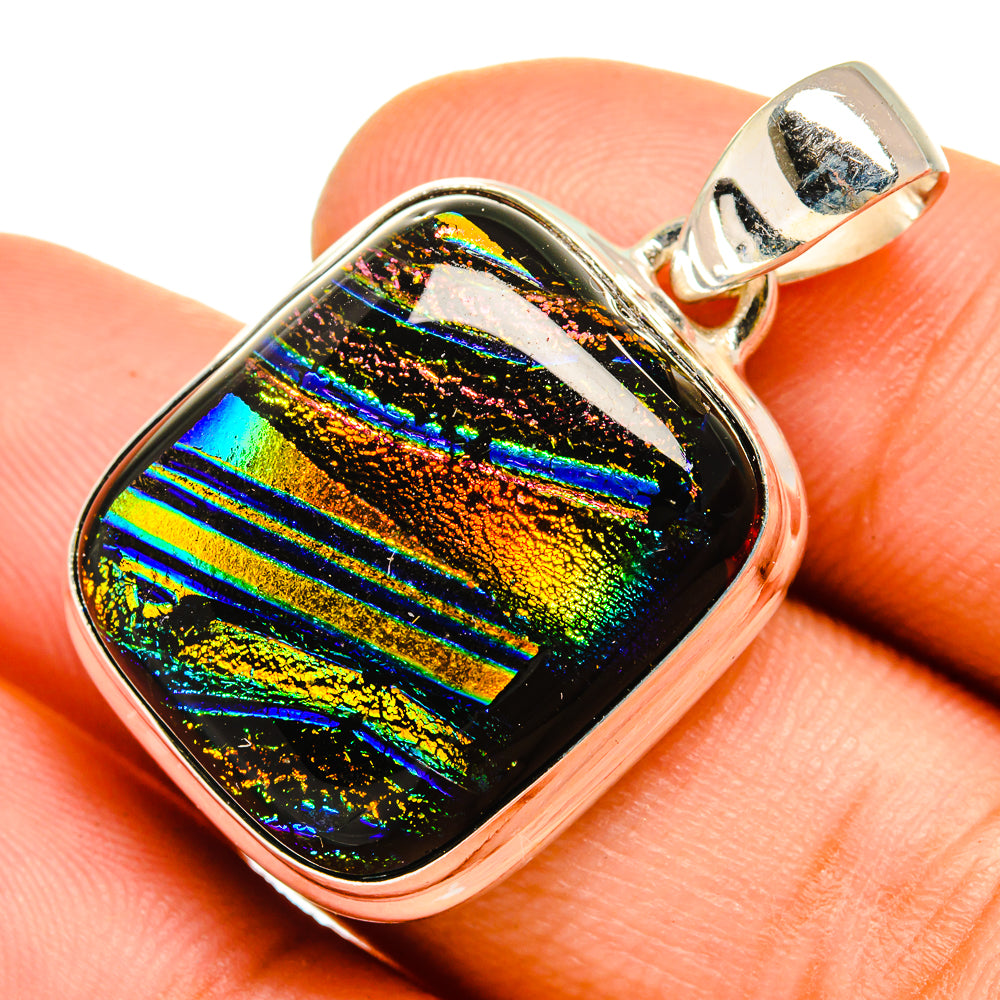 Dichroic Glass Pendants handcrafted by Ana Silver Co - PD9888
