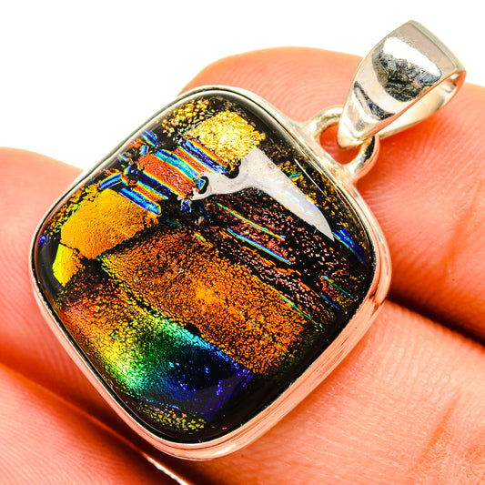 Dichroic Glass Pendants handcrafted by Ana Silver Co - PD9889