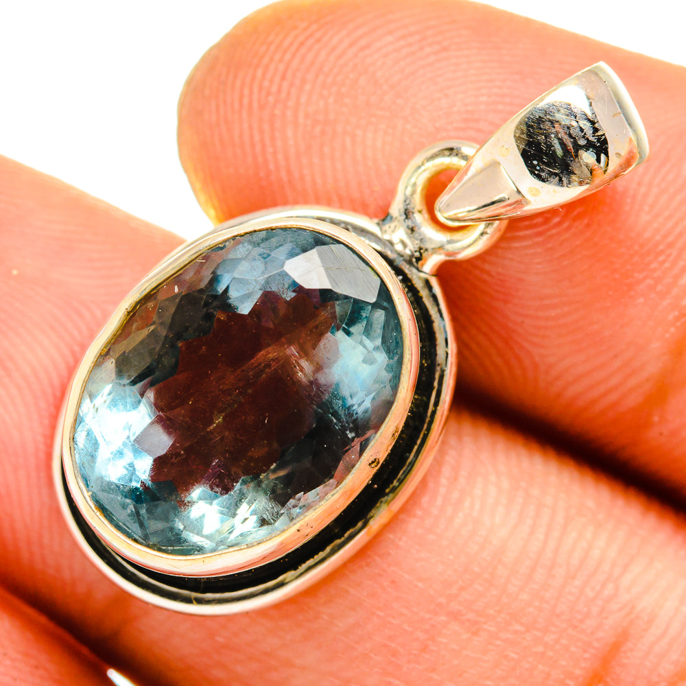 Blue Fluorite Pendants handcrafted by Ana Silver Co - PD9891