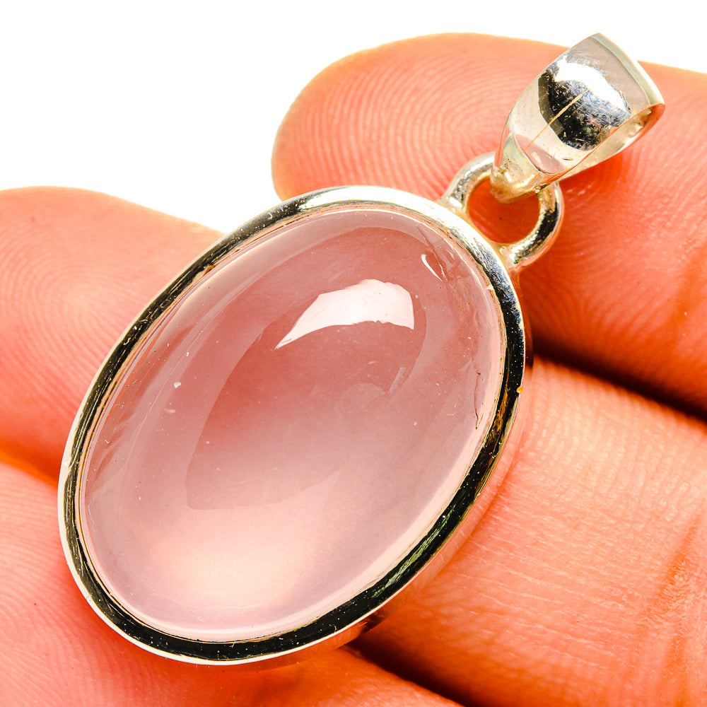 Rose Quartz Pendants handcrafted by Ana Silver Co - PD9898