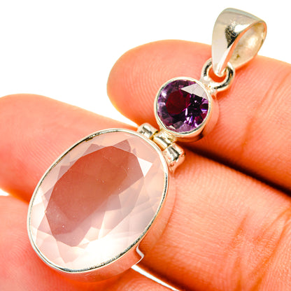 Rose Quartz Pendants handcrafted by Ana Silver Co - PD9900