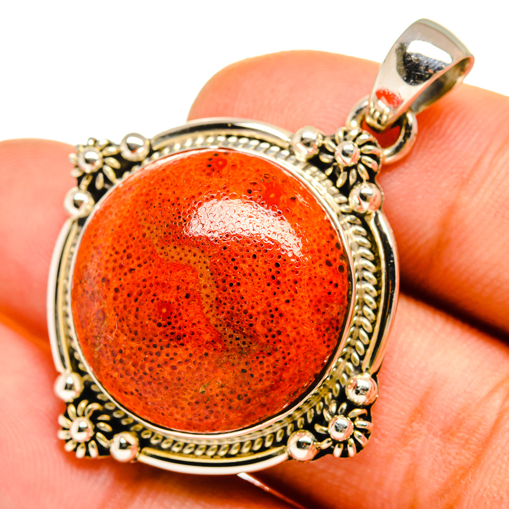 Sponge Coral Pendants handcrafted by Ana Silver Co - PD9905